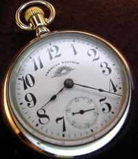 Bold number Waltham 18 size pocket watch